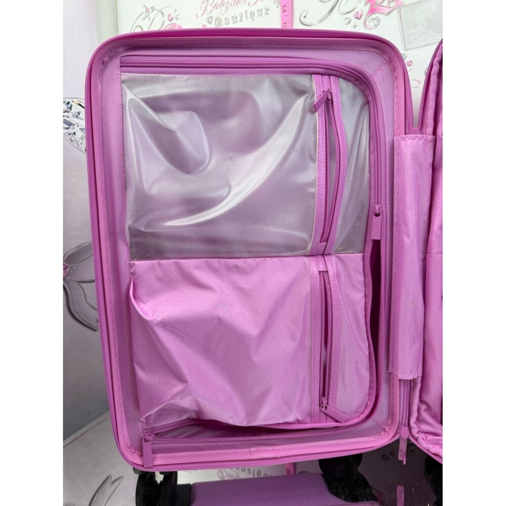 BEIS luggage carry on berry sherbet purple Pink Hard Shell Spinner Carry-On - Picture 8 of 12